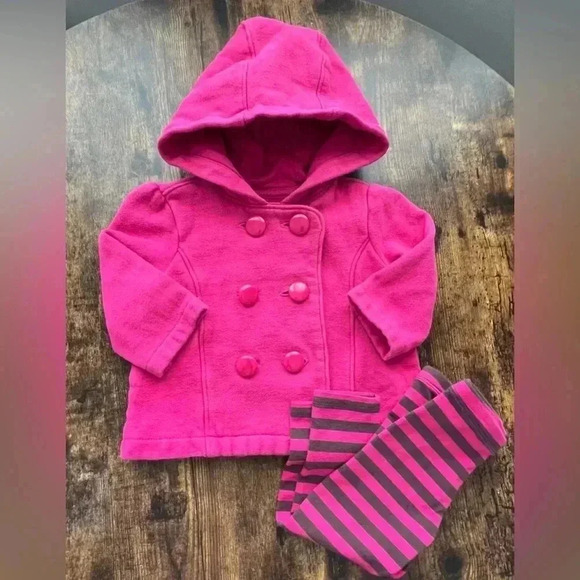 SET: baby Gap/Bonnie Baby | 2- pieces, leggings & coat. Size: 6-12M. - Picture 2 of 15